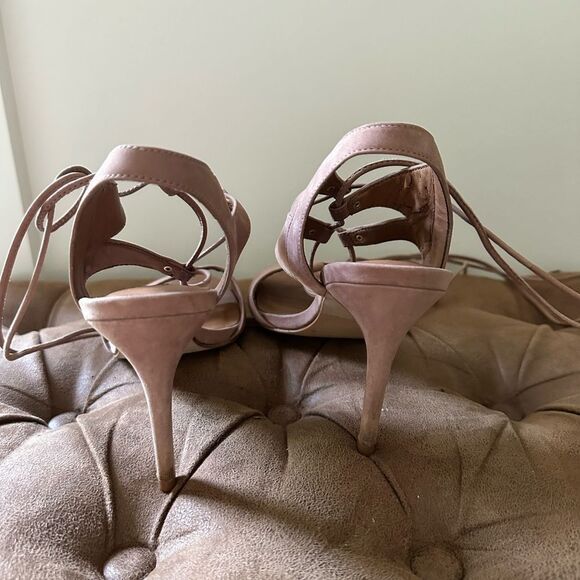Steve Madden Suede Lace-Up Dress Sandals - Picture 9 of 9